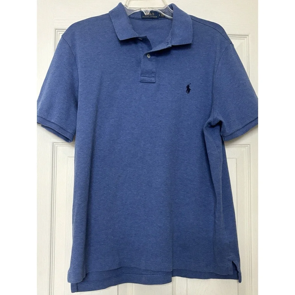 Polo Ralph Lauren Polo Shirt Mens Size Large Dark Blue Short Sleeve Navy Pony